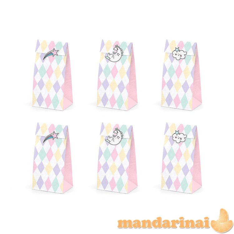 Treat bags Unicorn (1 pkt / 6 pc.)