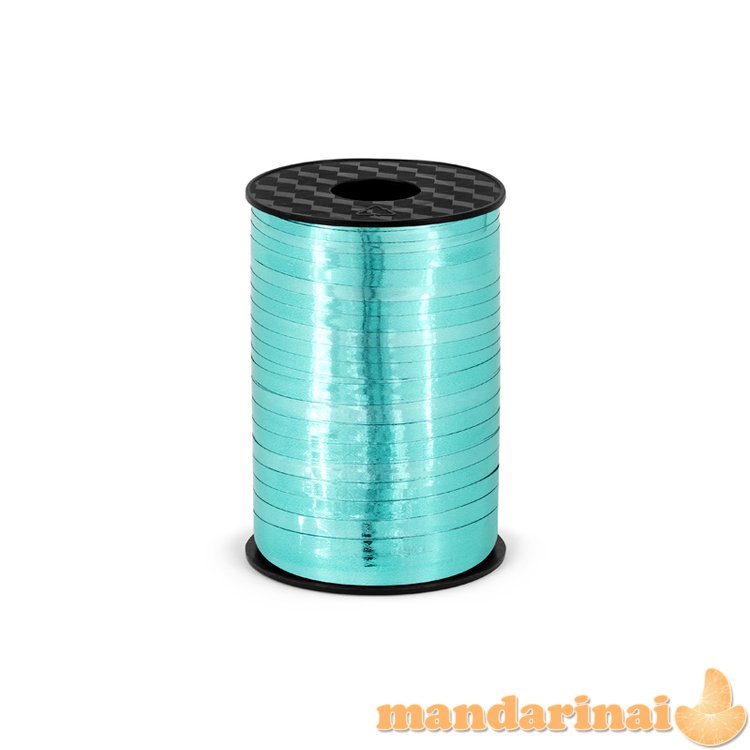 Plastic ribbon, turquoise, 5mm/225m