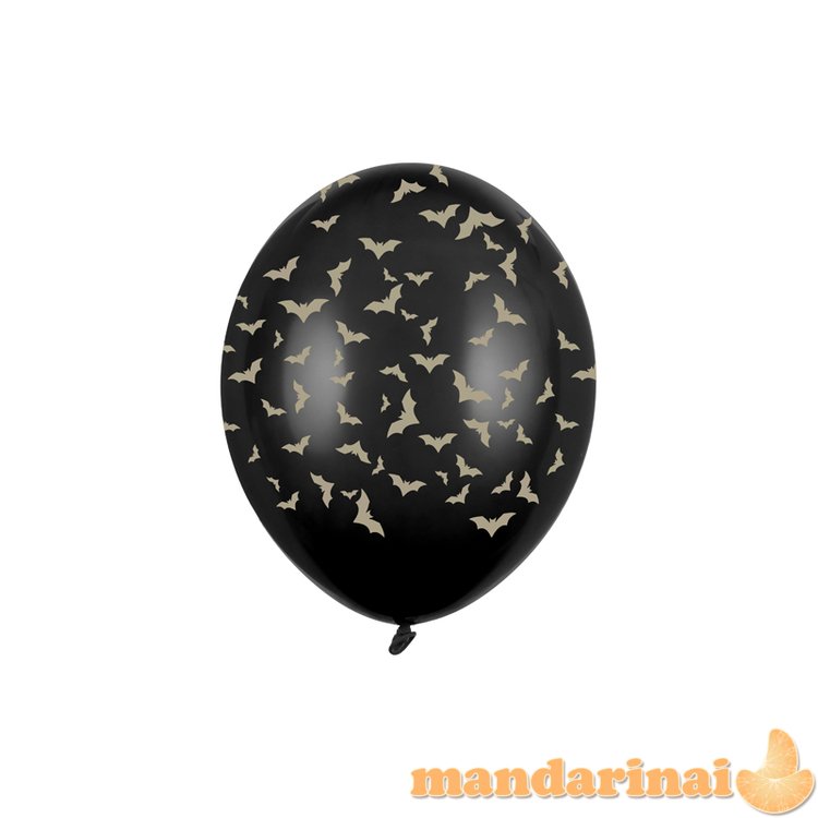 Balloons 30 cm, Bats, Pastel Black (1 pkt / 50 pc.)