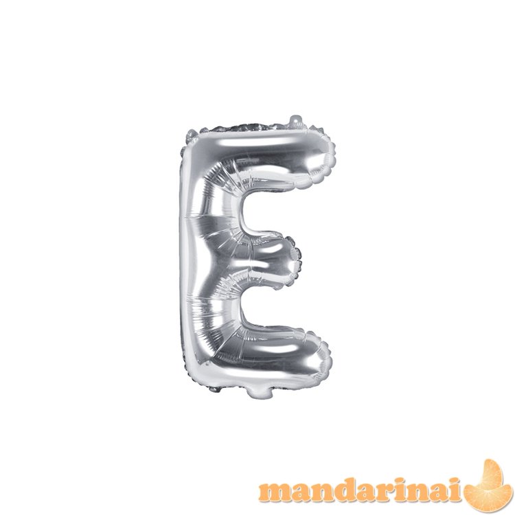 Foil Balloon Letter E , 35cm, silver