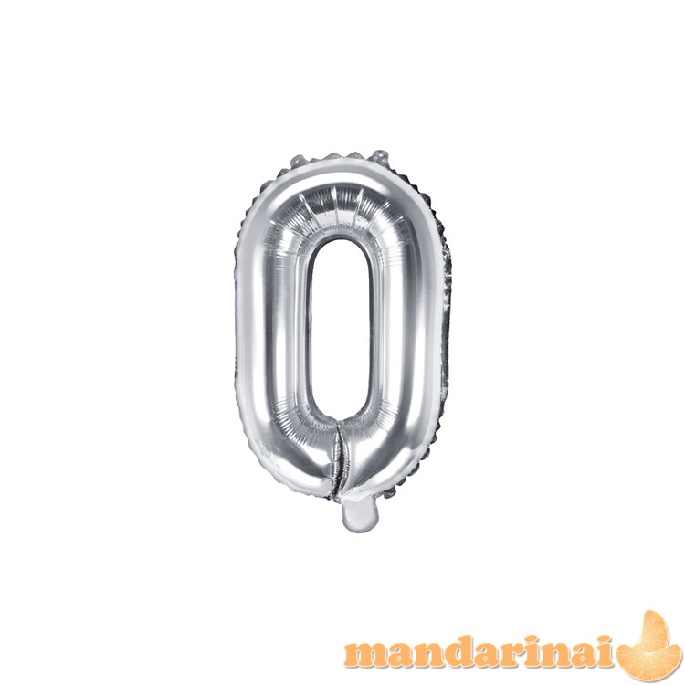 Foil Balloon Letter O , 35cm, silver