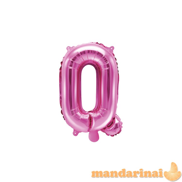 Foil Balloon Letter Q , 35cm, dark pink