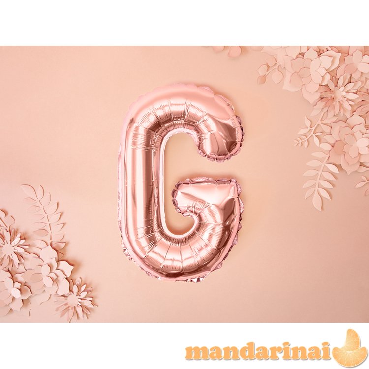 Foil Balloon Letter G , 35cm, rose gold