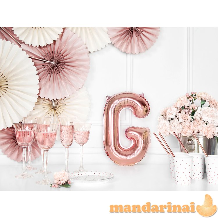 Foil Balloon Letter G , 35cm, rose gold