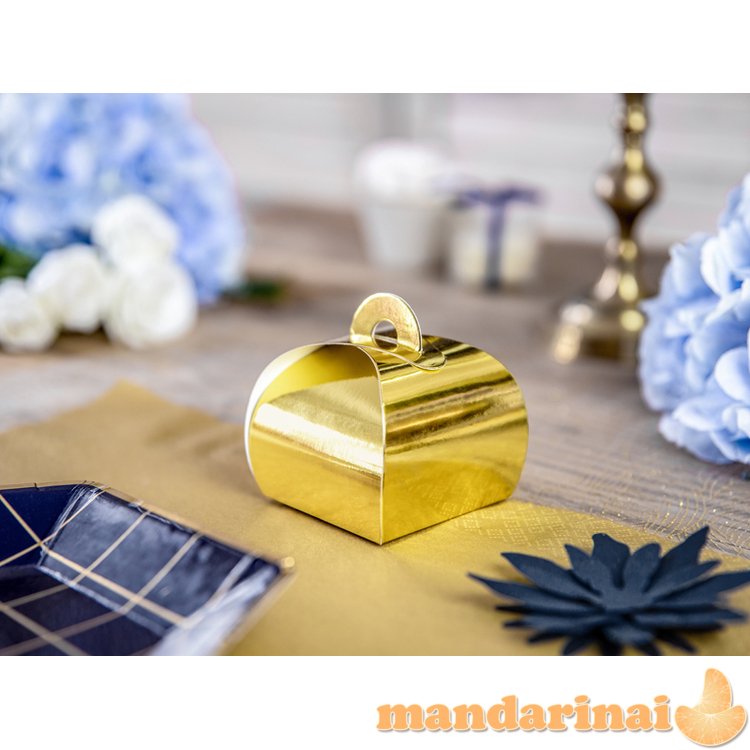 Boxes, gold, 6x6x5.5cm (1 pkt / 10 pc.)