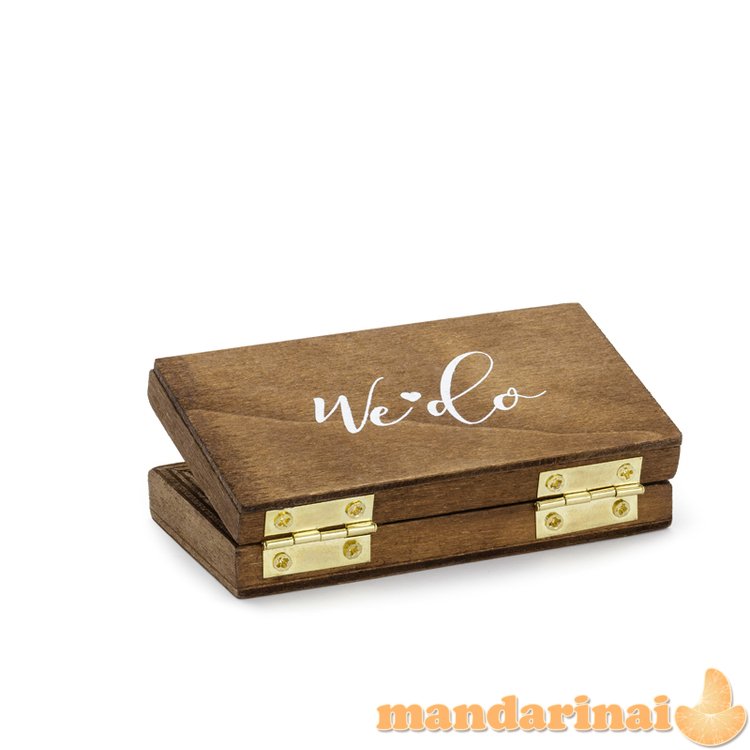 Wooden wedding ring box, 10x5,5cm