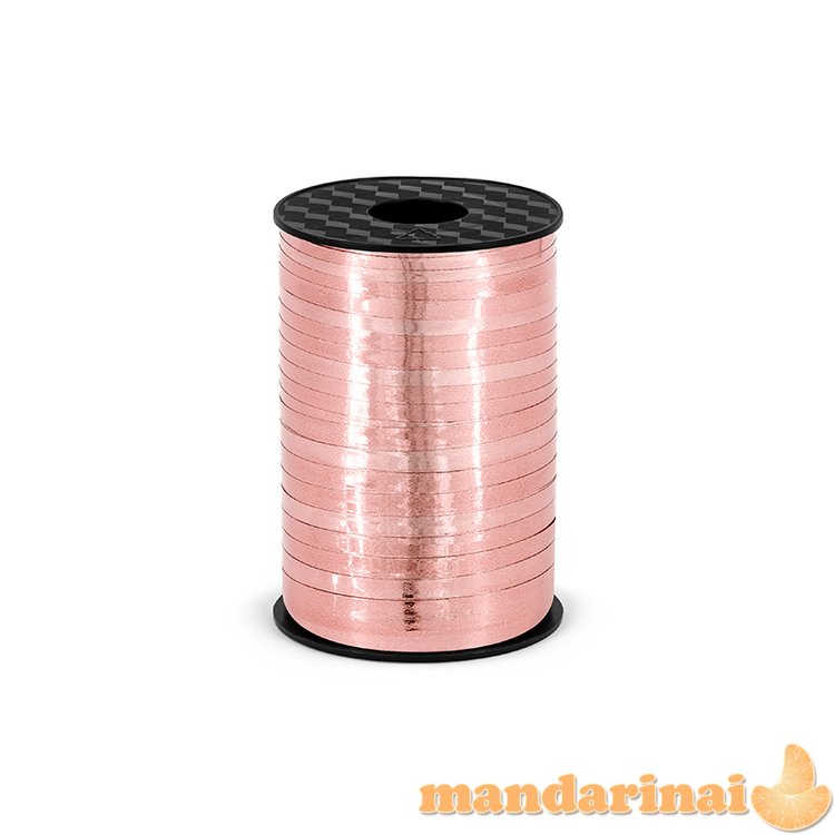 Plastic ribbon, rose gold, 5mm/225m