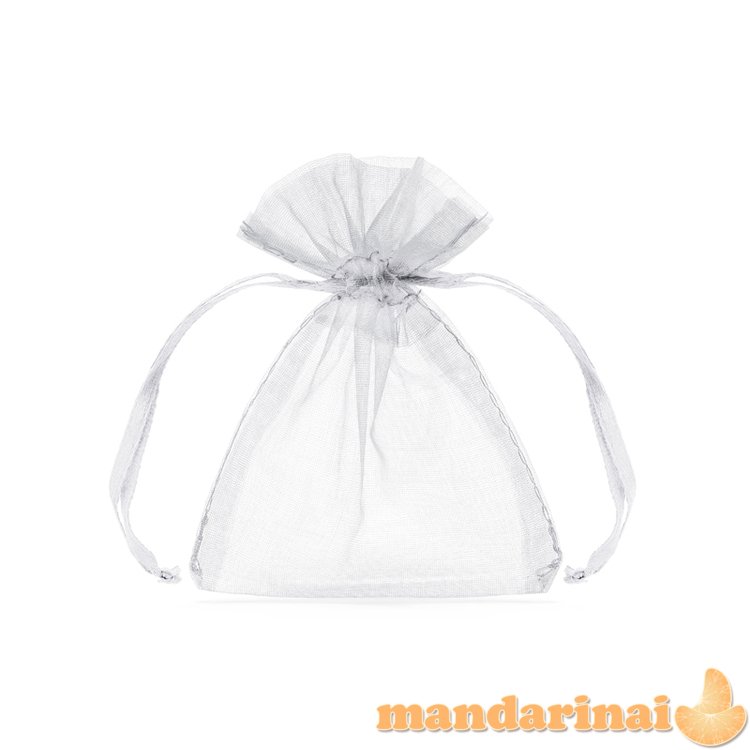 Organza pouches, white, 10cm (1 pkt / 10 pc.)