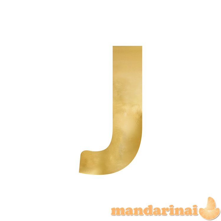 Mirror letter J , gold, 30x61 cm