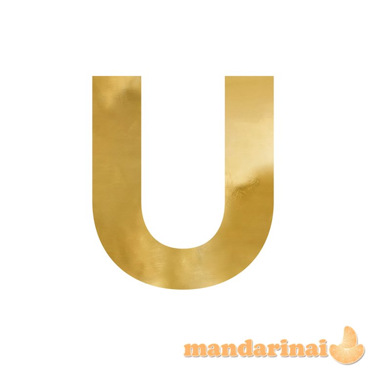 Mirror letter U , gold, 52x61 cm