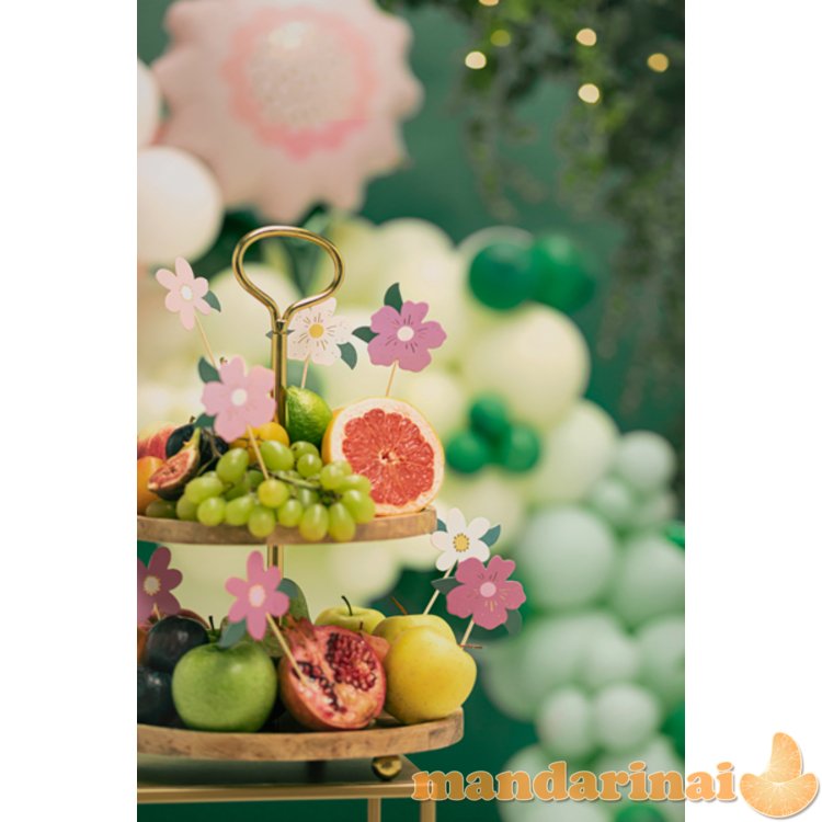 Cake toppers Flowers, mix, 13-14.5 cm. (1 pkt / 8 pc.)