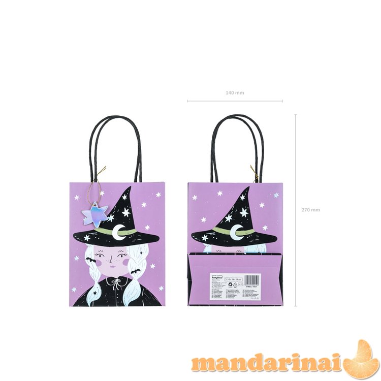 Gift bag Witch, mix, 8x14x18 cm