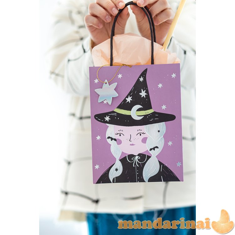 Gift bag Witch, mix, 8x14x18 cm