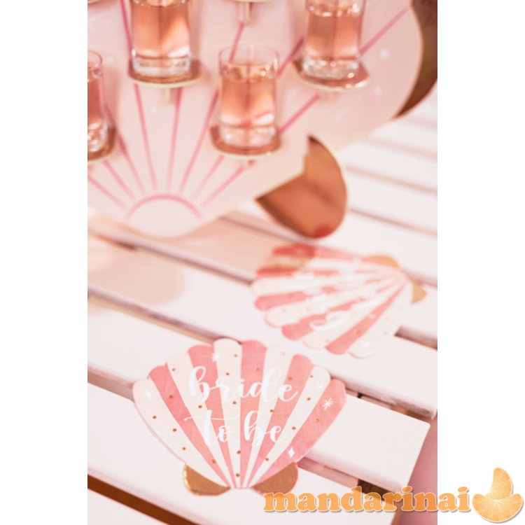 Napkins Seashell Bride to be, pink, 13.5x13 cm (1 pkt / 20 pc.)