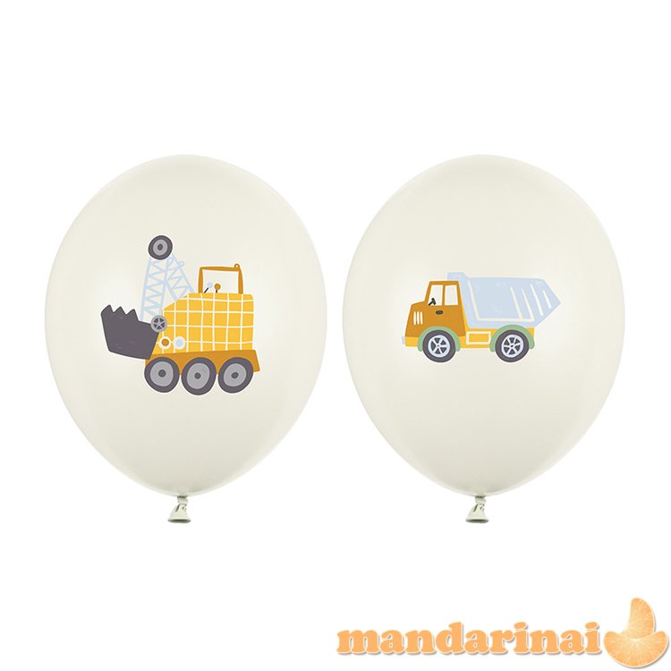 Balloons 30 cm, Construction vehicles, mix (1 pkt / 50 pc.)