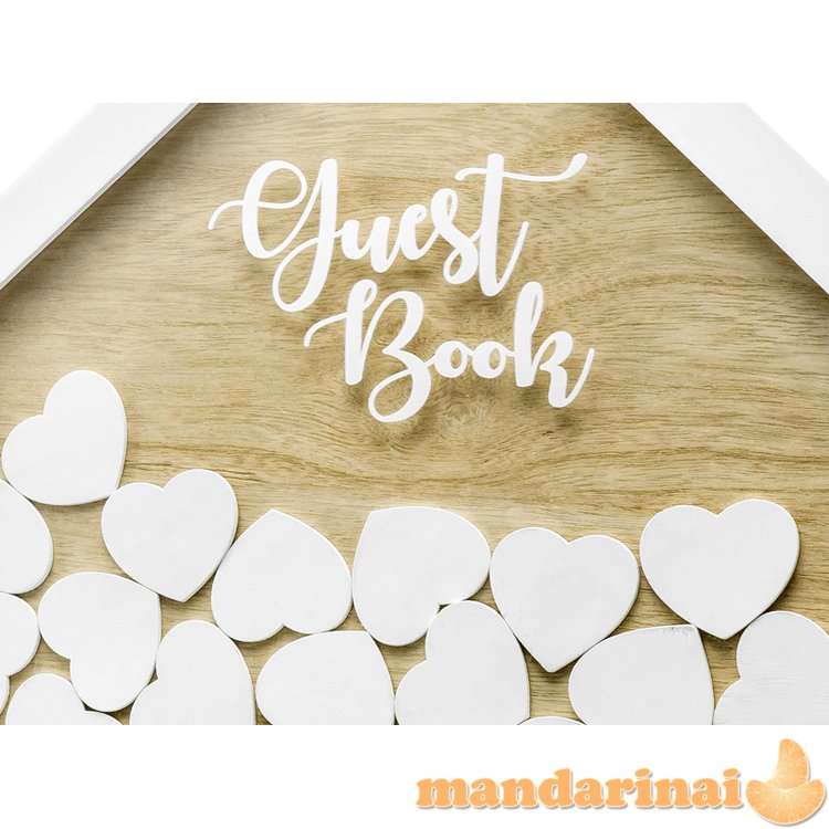 Wooden guest book, 30.5x43cm