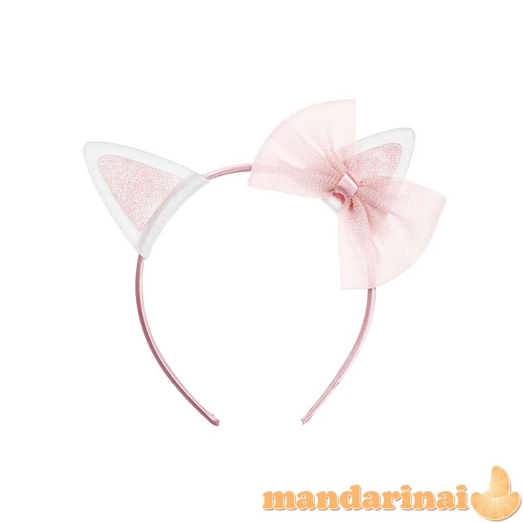 Kitty Headband with Bow, pink