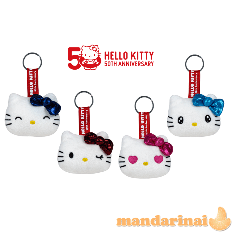 HELLO KITTY Pliušinis raktų pakabukas, 7 cm