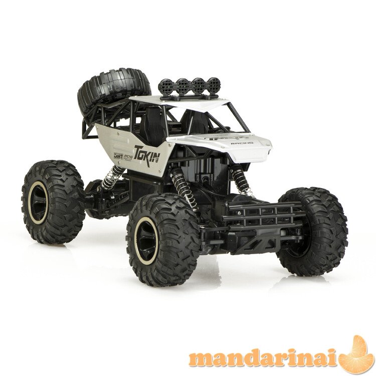 RC automobilis Rock Crawler 1:12 4WD METAL sidabras