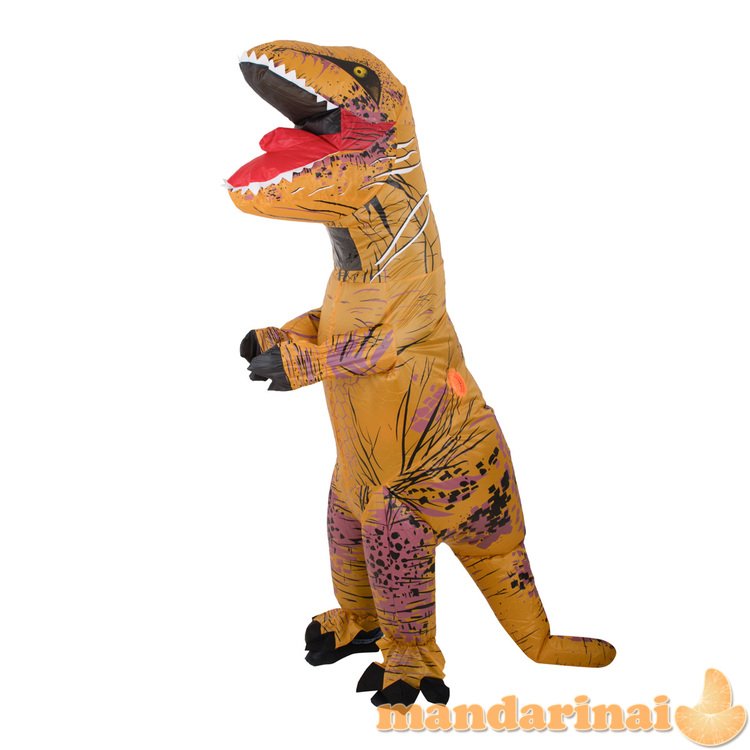 Pripučiamas dinozauro kostiumas T-REX Giant brown 1,5-1,9m