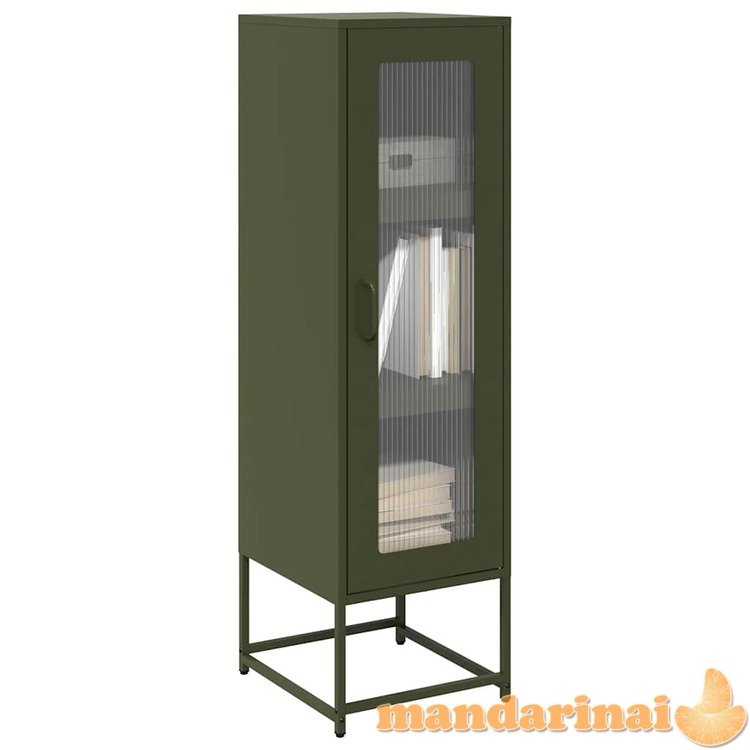 Highboard olive green 36x39x123 cm Šaltai valcuotas plienas