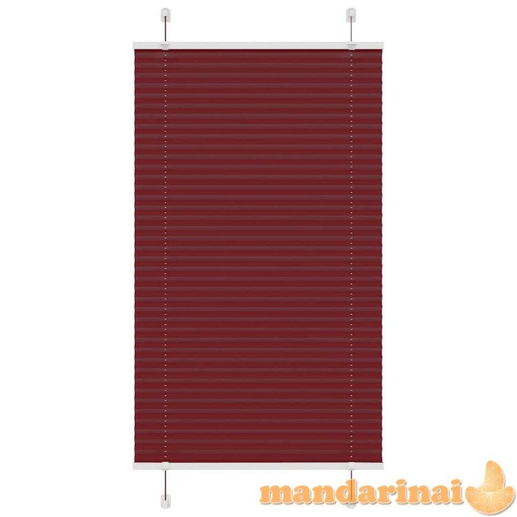 Plisuota žaliuze bordo raudona 80x150 cm audinio plotis 79,4 cm