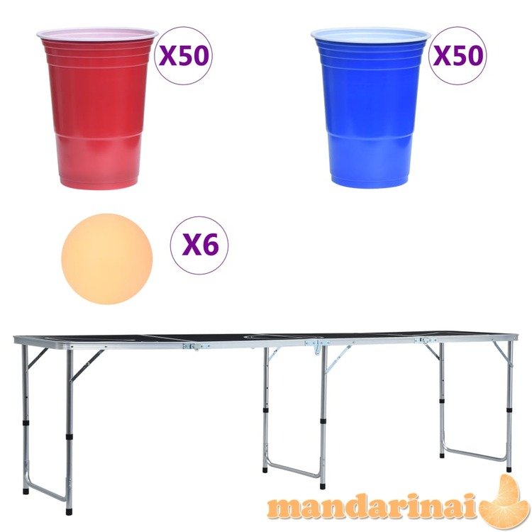 Sulankstomas beer pong žaidimo stalas, 240cm