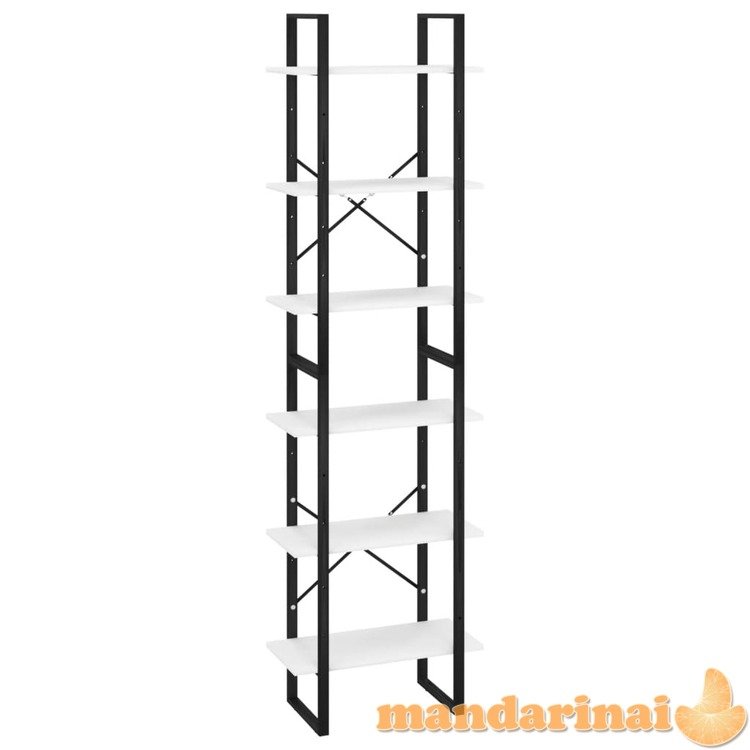 Sandėliavimo lentynos, 2vnt., baltos, 60x30x210cm, mdp