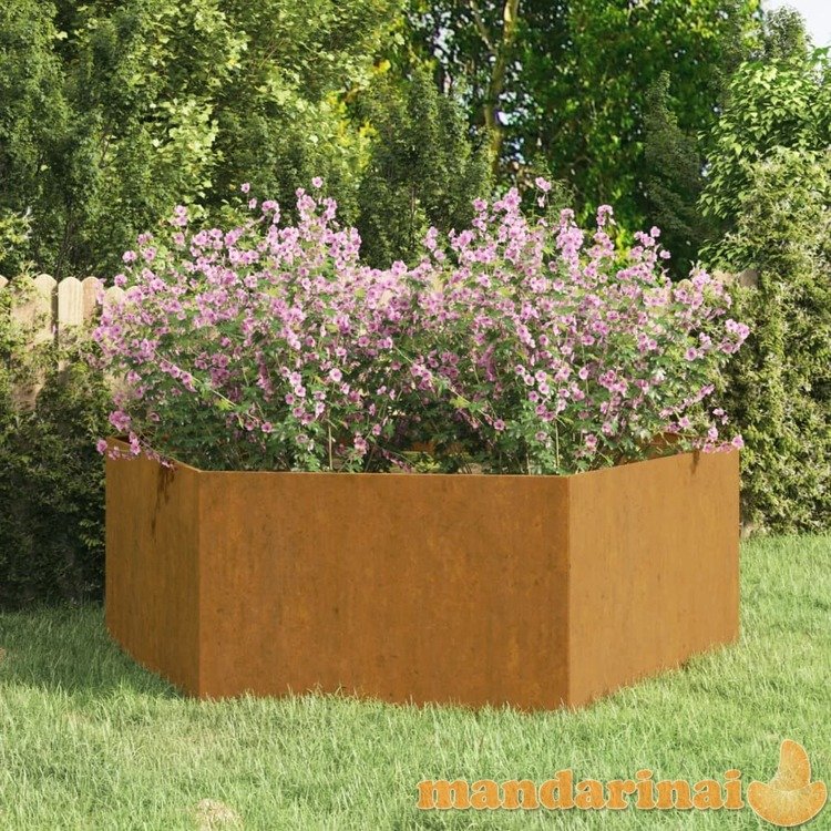 Lovelis, rūdžių spalvos, 120x120x45cm, corten plienas