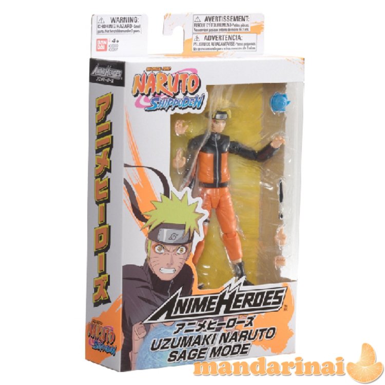 ANIME HEROES Naruto figūrėlė su aksesuarais, 16 cm - Uzumaki Naruto išminčiaus režimas