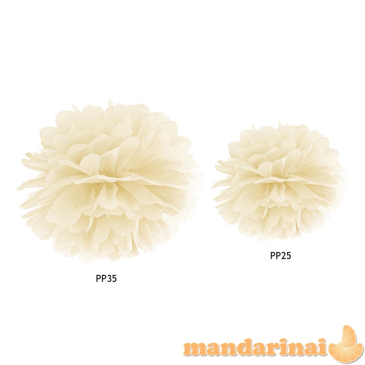 Tissue paper Pompom, cream, 35cm