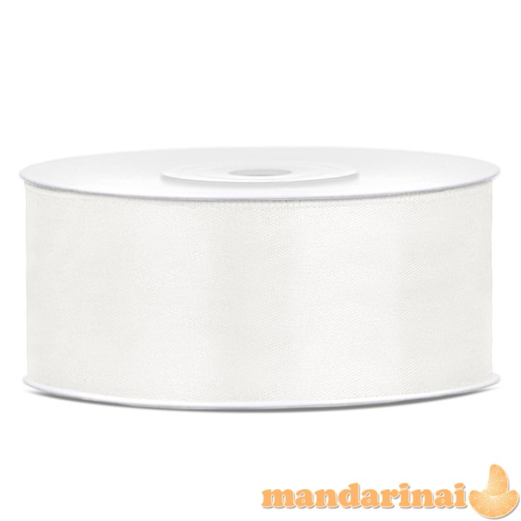 Satin Ribbon, light cream, 25mm/25m (1 pc. / 25 lm)