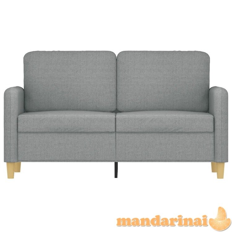 Dvivietė sofa, šviesiai pilkos spalvos, 120cm, audinys