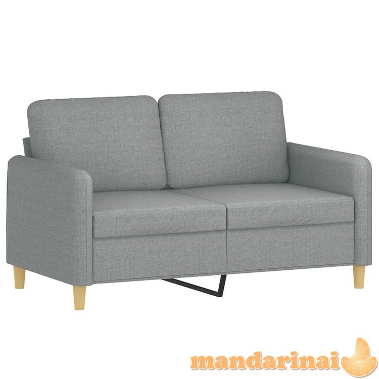 Dvivietė sofa, šviesiai pilkos spalvos, 120cm, audinys