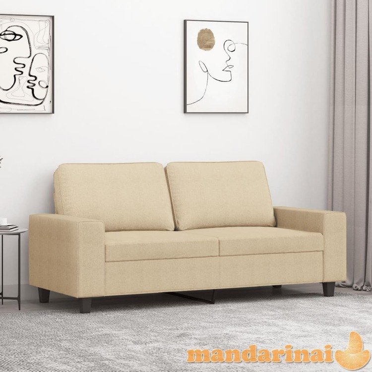 Dvivietė sofa, kreminės spalvos, 140cm, audinys