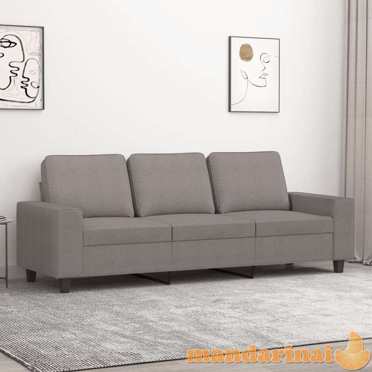 Trivietė sofa, taupe spalvos, 180cm, audinys