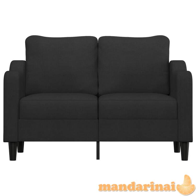 Dvivietė sofa, juodos spalvos, 120cm, audinys