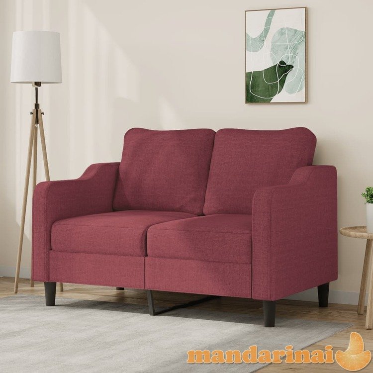 Dvivietė sofa, raudonojo vyno spalvos, 120cm, audinys