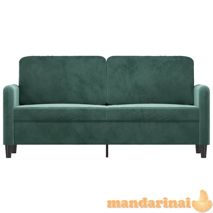 Dvivietė sofa, tamsiai žalios spalvos, 140cm, aksomas