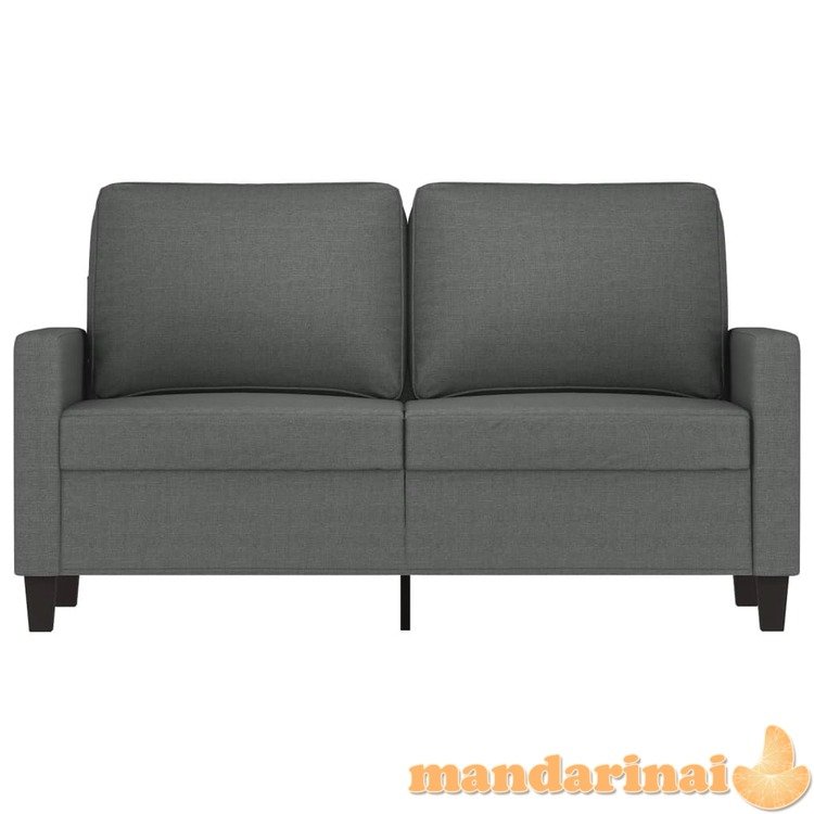 Dvivietė sofa, tamsiai pilkos spalvos, 120cm, audinys