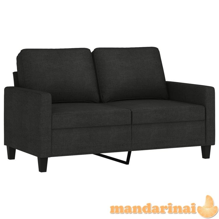 Dvivietė sofa, juodos spalvos, 120cm, audinys