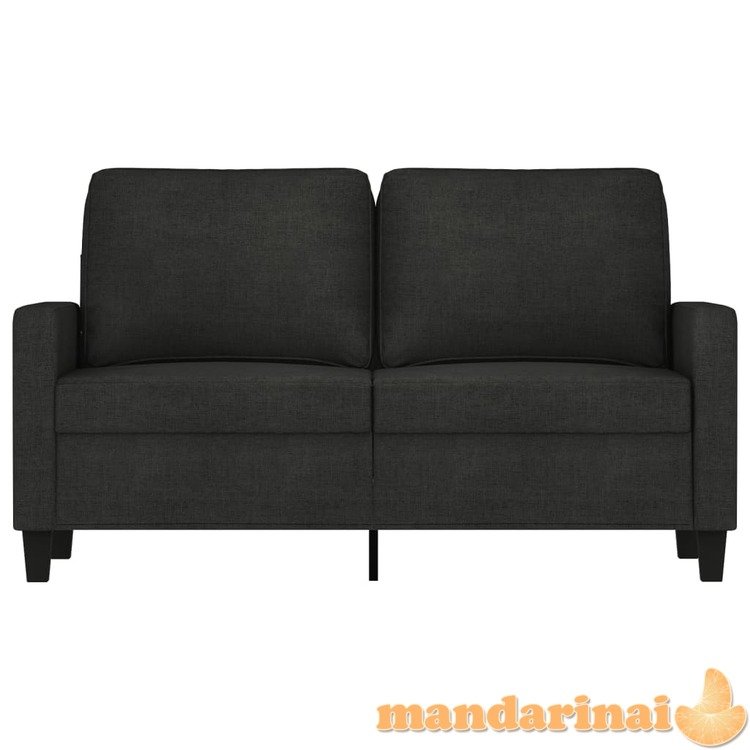 Dvivietė sofa, juodos spalvos, 120cm, audinys