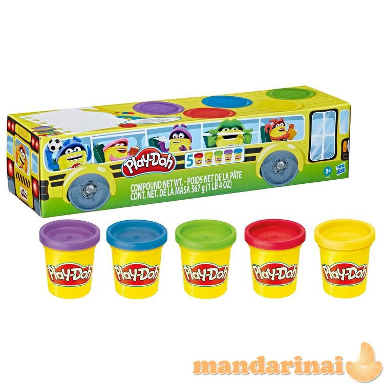 PLAY-DOH Plastilino rinkinys, 5 vnt.