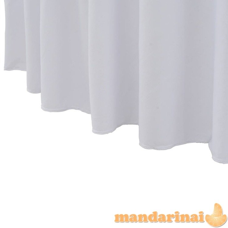 Įtempiamos staltiesės su sijonais, 2vnt., baltos, 150x74cm