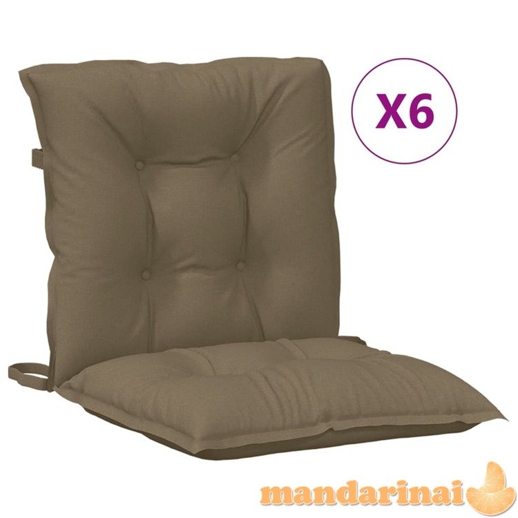 Kėdės pagalvėlės, 6vnt., taupe, 100x50x7cm, audinys