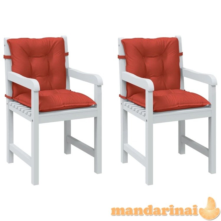 Kėdės pagalvėlės, 2vnt., raudonos, 100x50x7cm, audinys