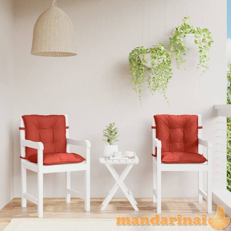 Kėdės pagalvėlės, 2vnt., raudonos, 100x50x7cm, audinys