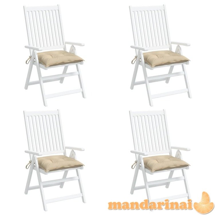 Kėdės pagalvėlės, 4vnt., smėlio, 40x40x7cm, oksfordo audinys