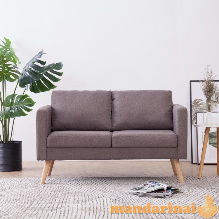 Dvivietė sofa, taupe spalvos, audinys