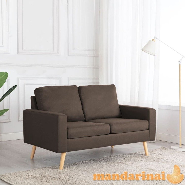 Dvivietė sofa, rudos spalvos, audinys